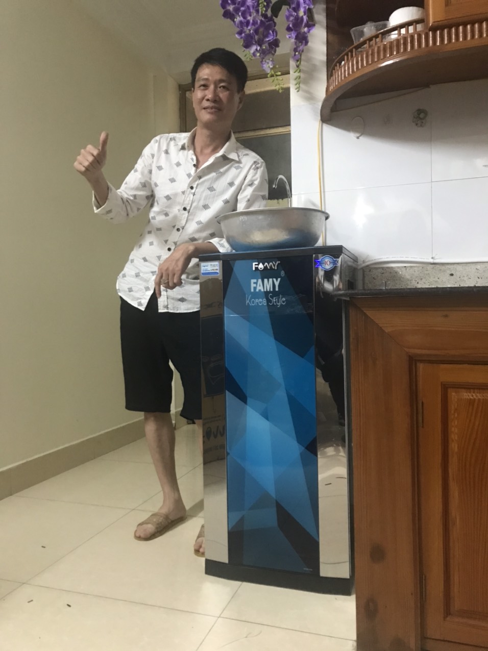 Ảnh lắp đặt thực tế Máy lọc nước cao cấp Famy KR10IQ-HA