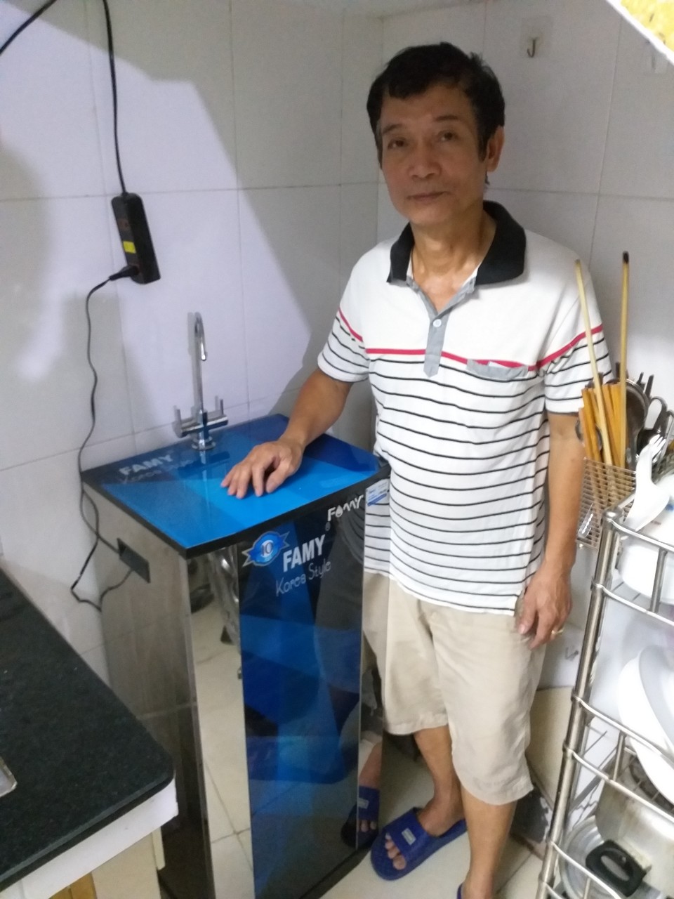 Ảnh lắp đặt thực tế Máy lọc nước cao cấp Famy KR10IQ-HA