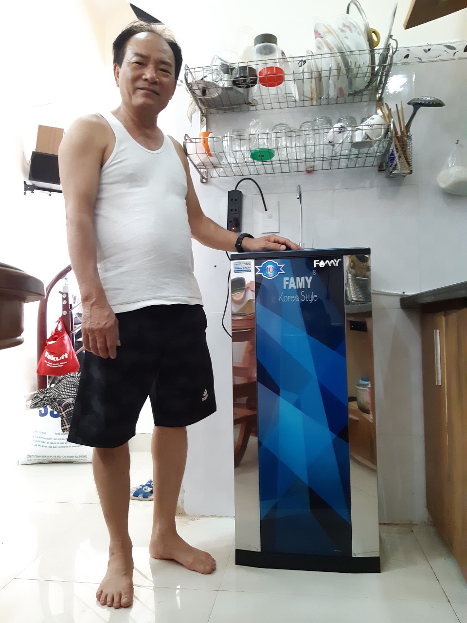 Ảnh lắp đặt thực tế Máy lọc nước cao cấp Famy KR10IQ-HA