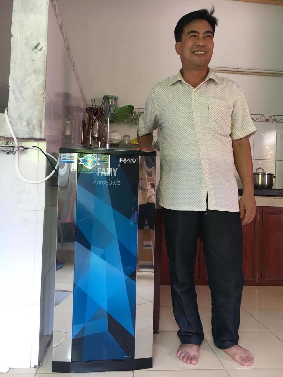 Ảnh lắp đặt thực tế Máy lọc nước cao cấp Famy KR10IQ-HA