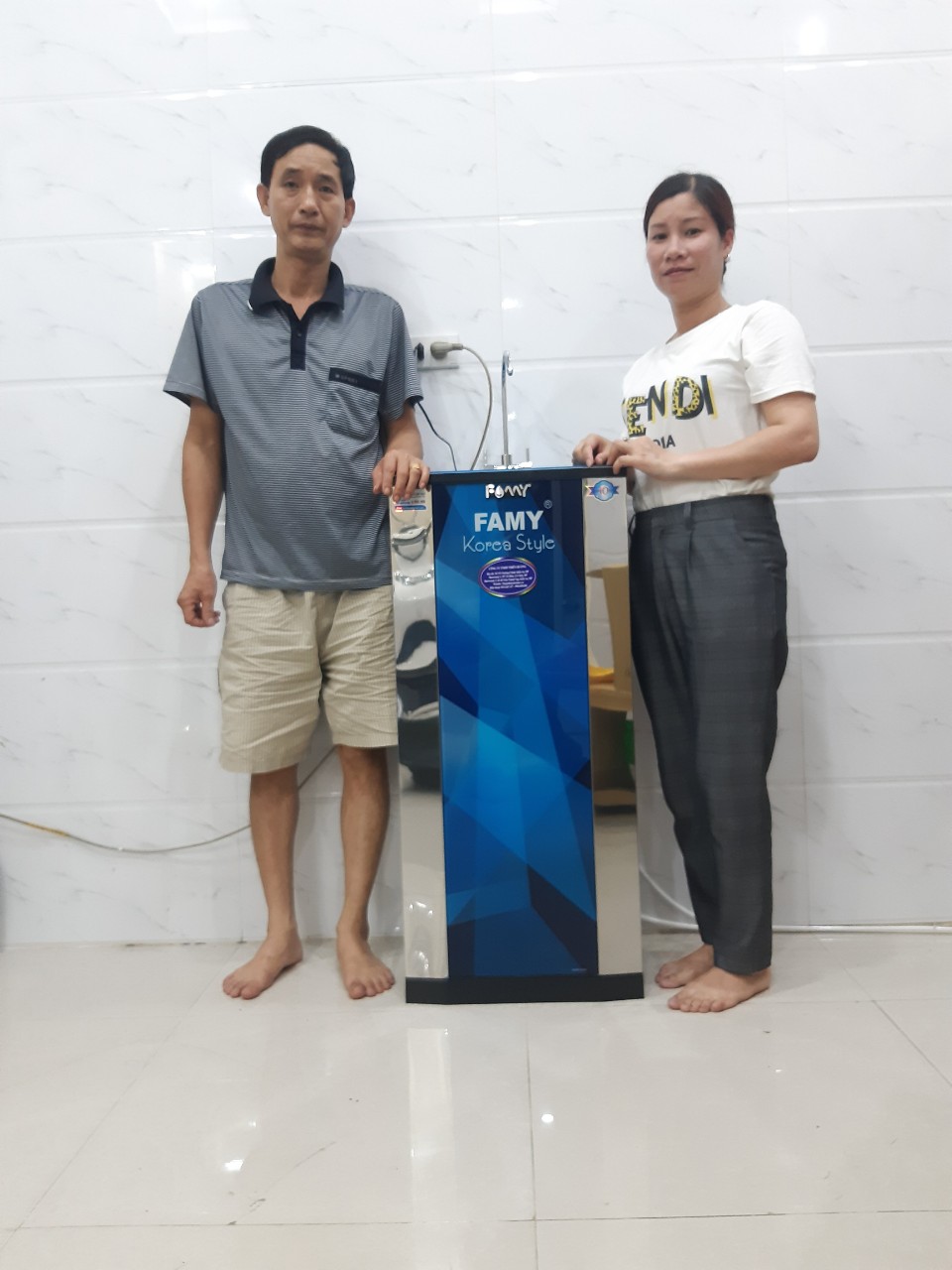 Ảnh lắp đặt thực tế Máy lọc nước cao cấp Famy KR10IQ-HA