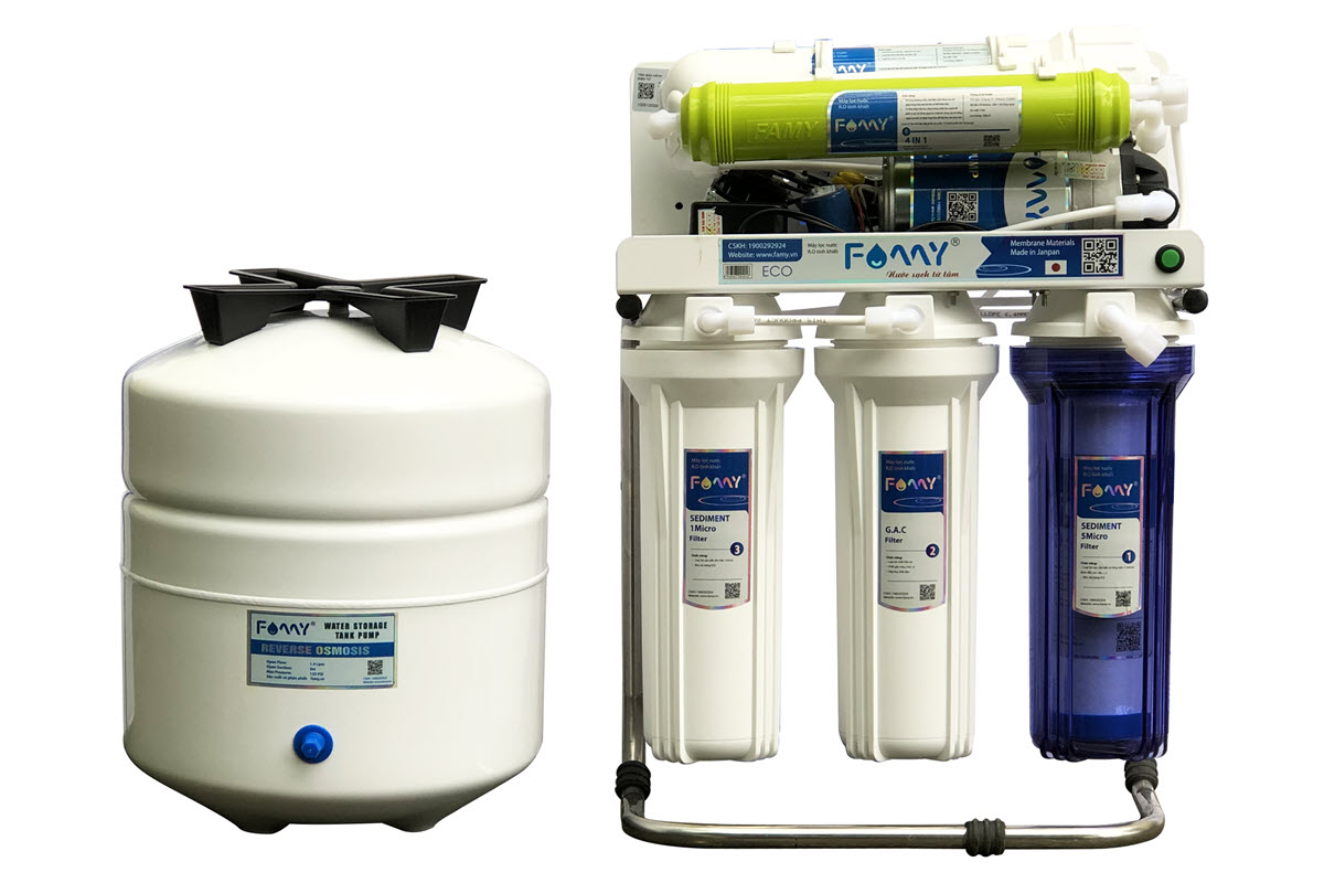 Máy lọc nước nhiễm mặn chuyên dụng FAMY ECO-M1 không vỏ tủ
