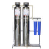 Khung inox đỡ 2 cột lọc tổng