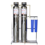 Khung inox đỡ 2 cột lọc tổng