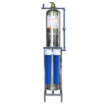 Khung inox đỡ 1 cột lọc tổng
