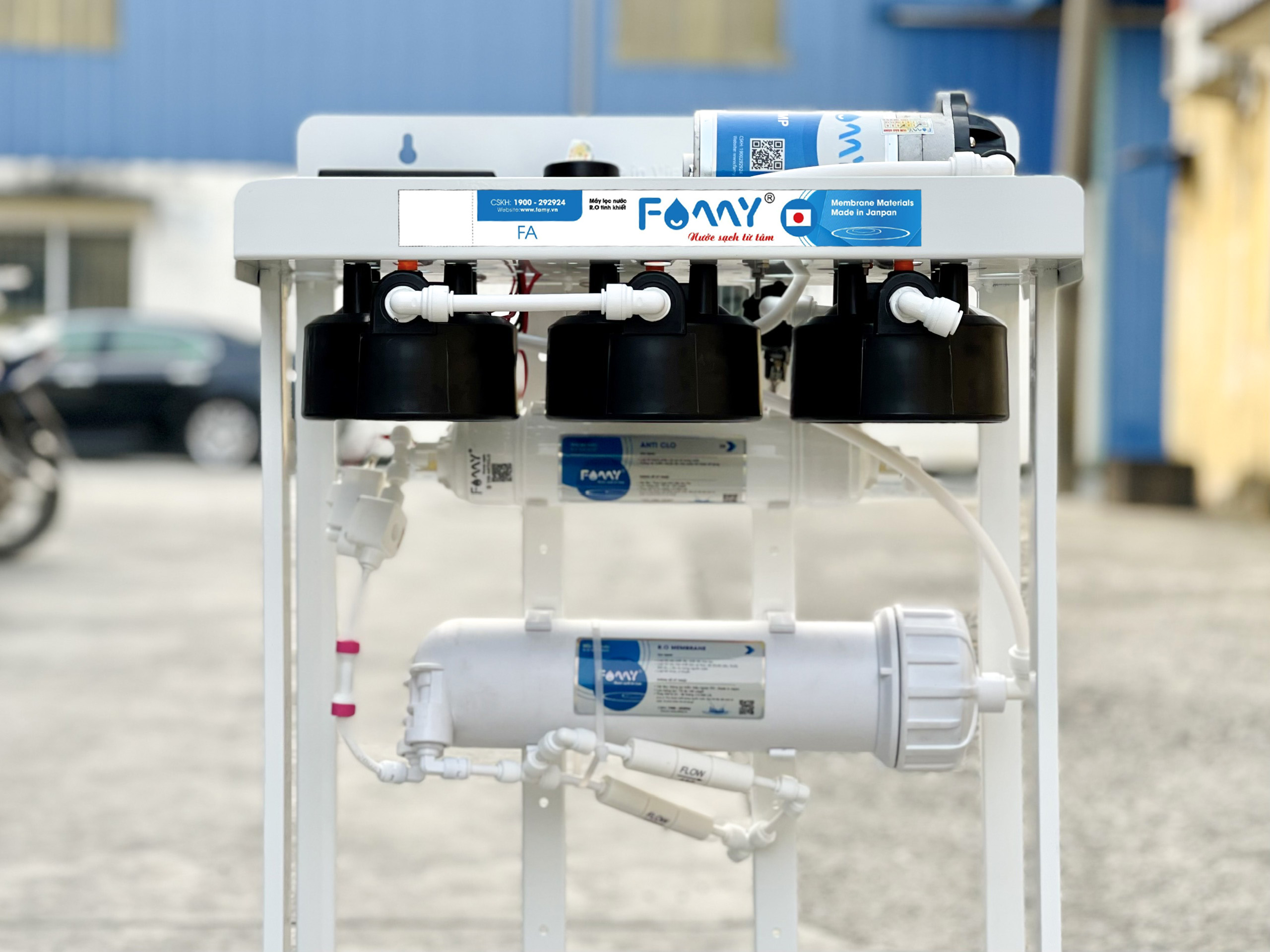 Máy lọc nước bán công nghiệp FAMY FA50, RO 50 lít/giờ không vỏ tủ