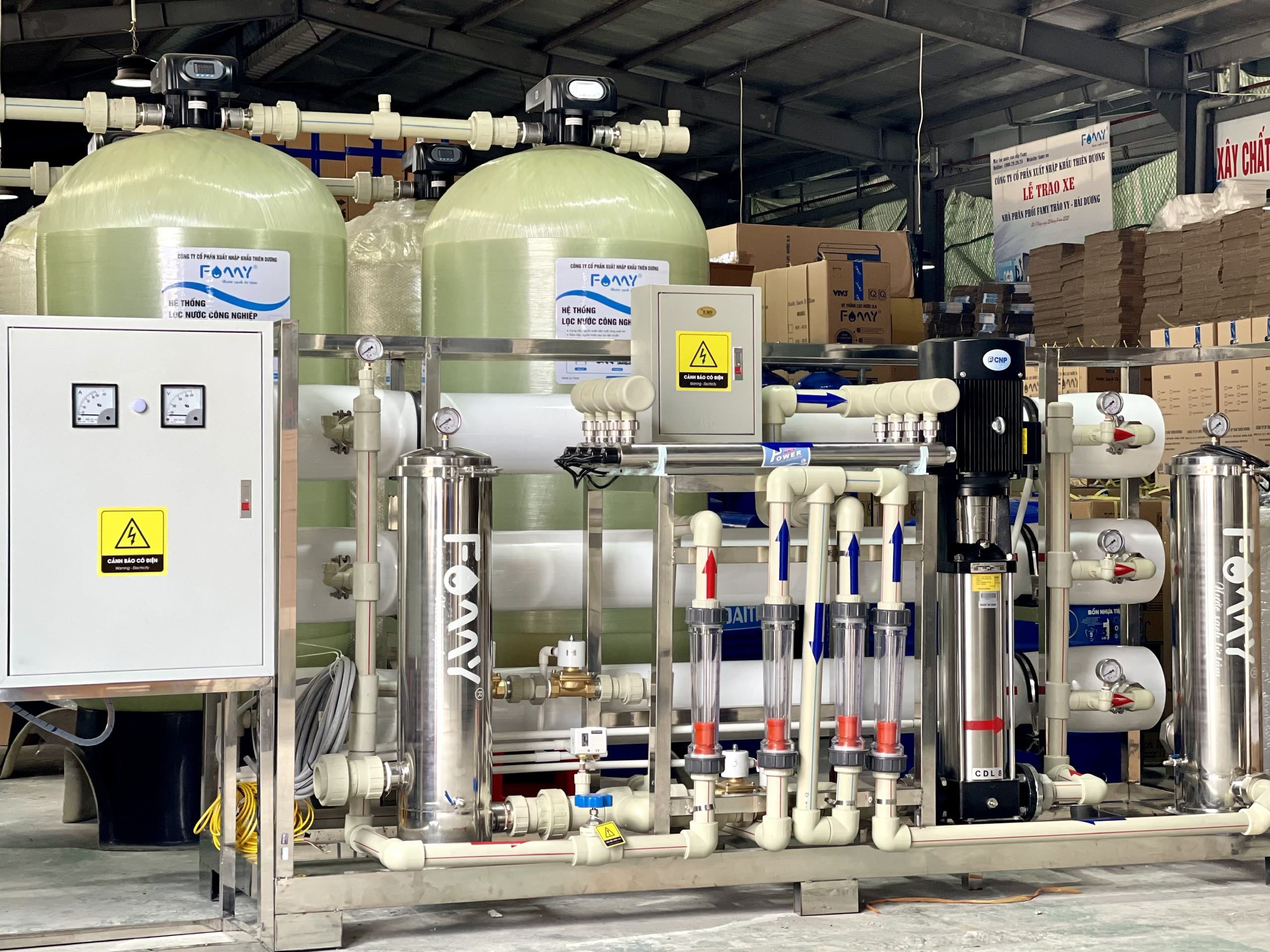 Máy lọc nước công nghiệp FAMY CN05K, RO 5.000 lít/giờ