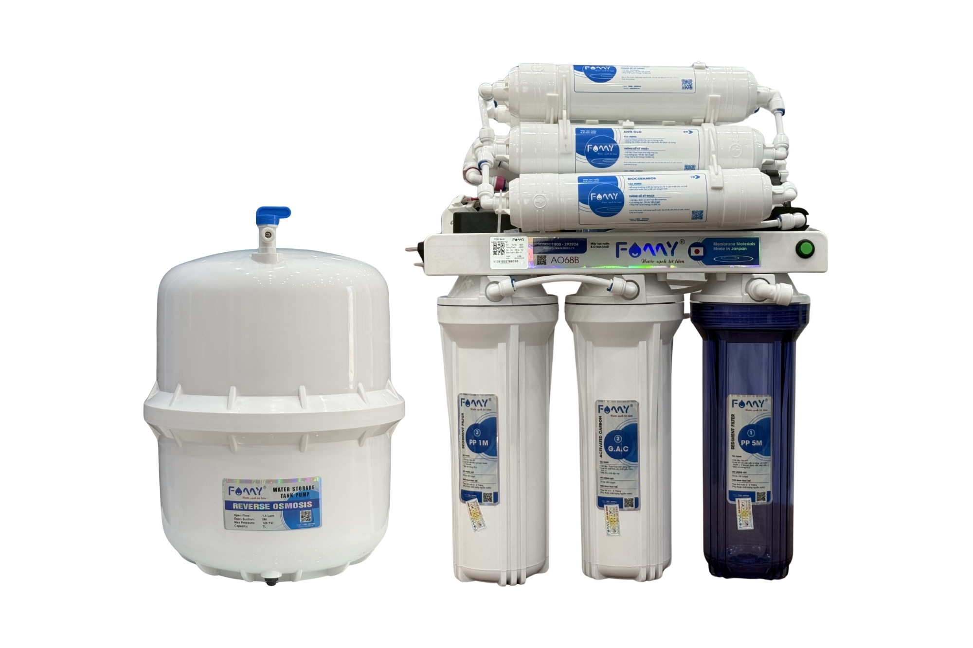 Máy lọc nước 10 cấp lọc FAMY AO68 âm tủ bếp