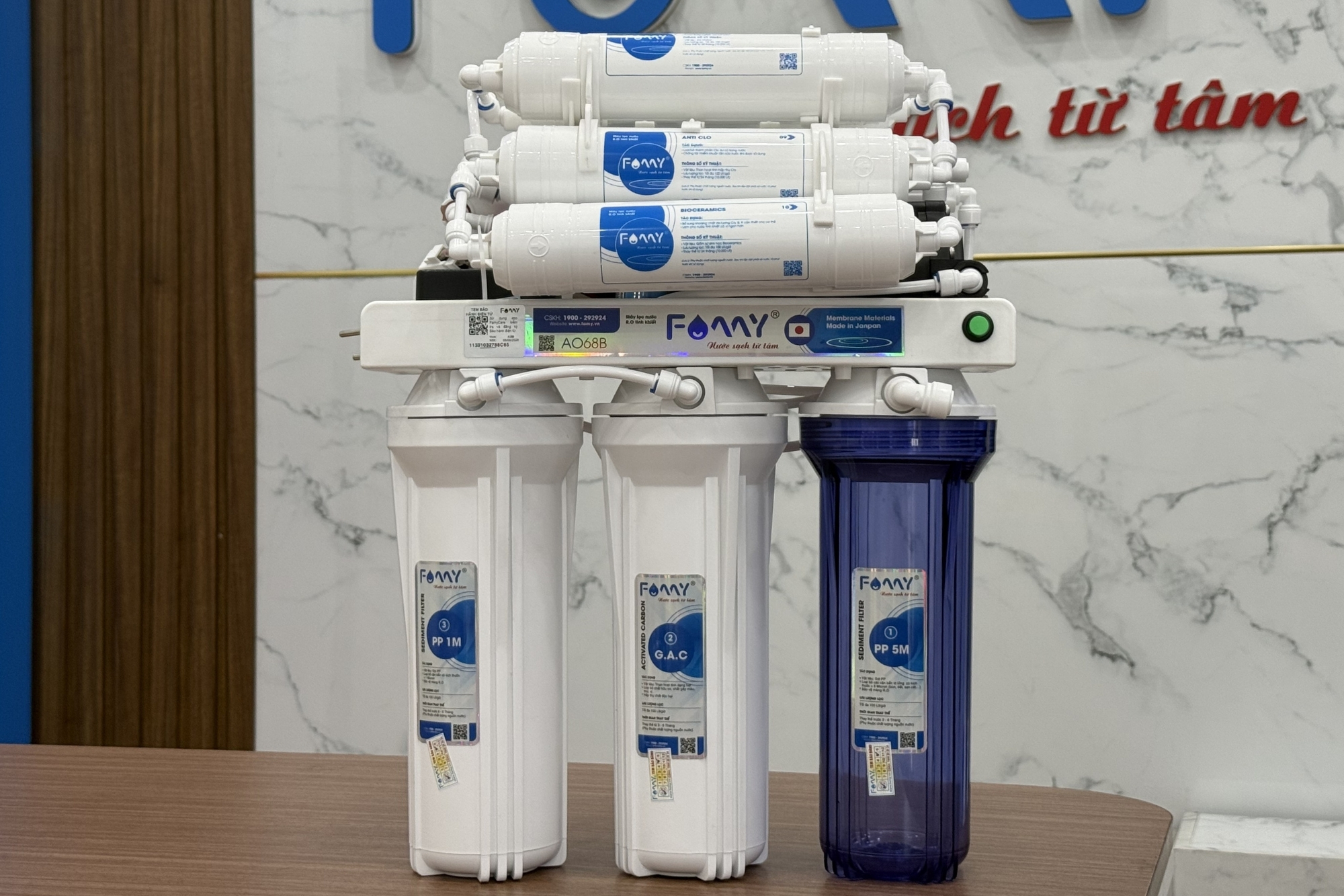 Máy lọc nước 10 cấp lọc FAMY AO68 âm tủ bếp