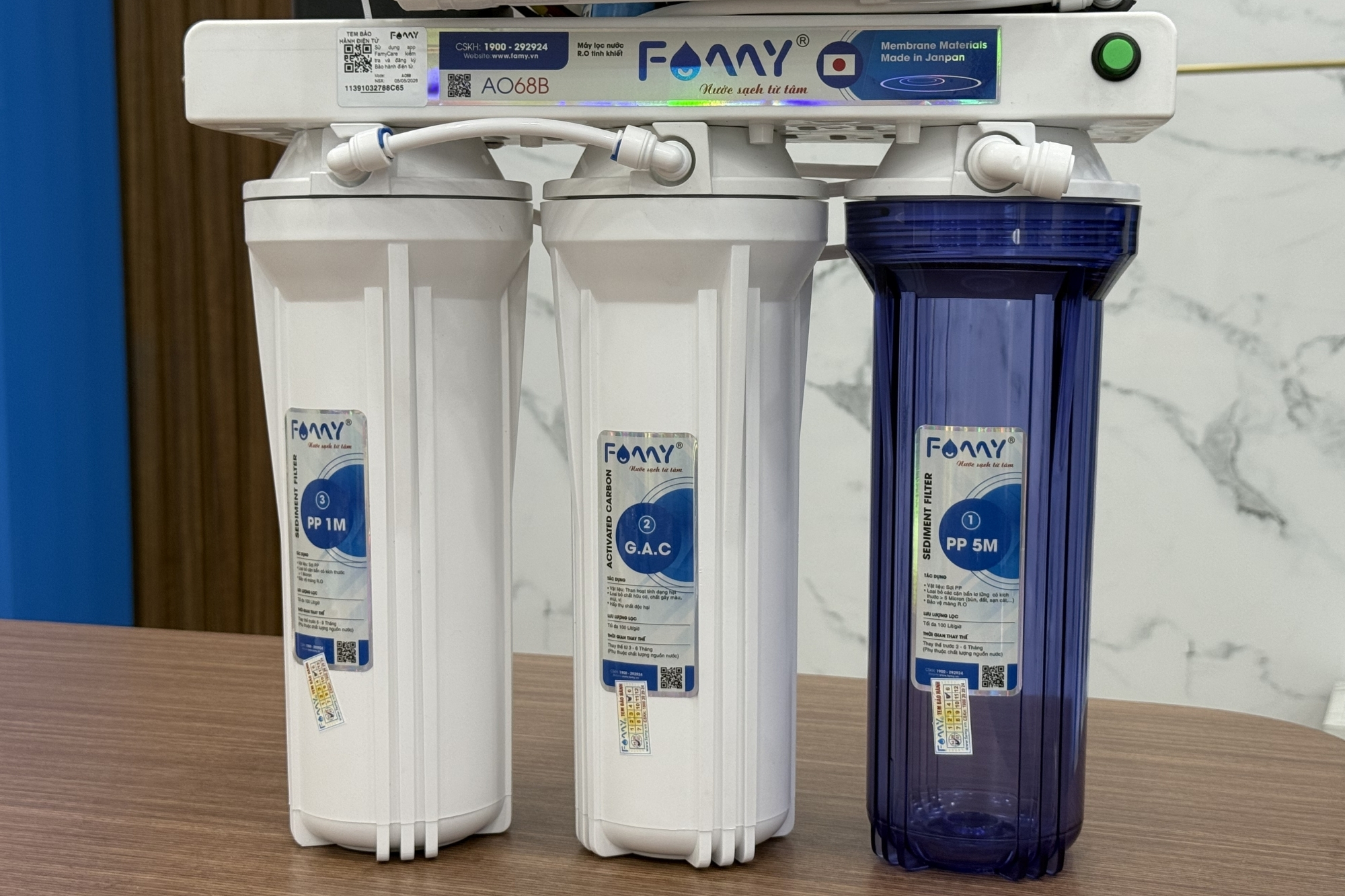 Máy lọc nước 10 cấp lọc FAMY AO68 âm tủ bếp