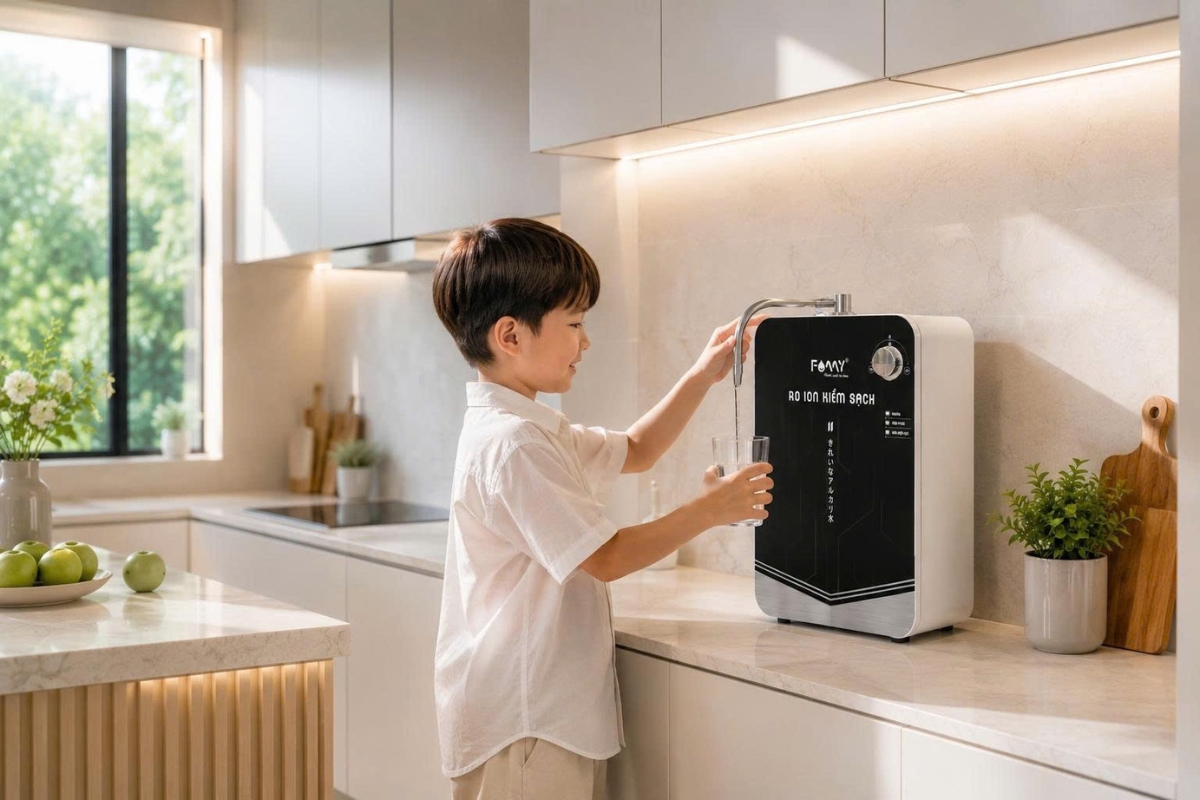 Bộ tích hợp tạo kiềm treo tường, để bàn RIO-05 WS (Sử dụng công nghệ điện phân trực tiếp từ nước RO, lõi MOFs)
