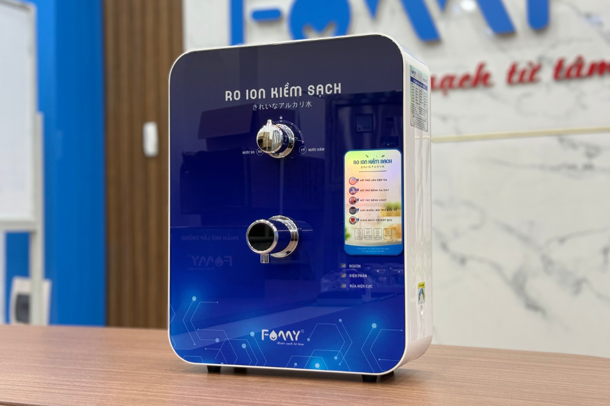 Bộ tích hợp tạo kiềm treo tường, để bàn RIO-06 W (Sử dụng công nghệ điện phân kép trực tiếp từ nước RO, tích công nghiệp MOFs)