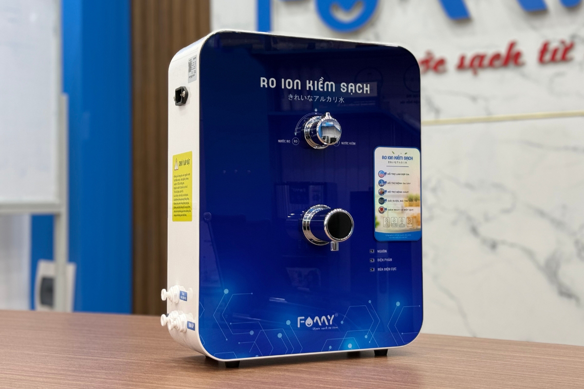 Bộ tích hợp tạo kiềm treo tường, để bàn RIO-06 W (Sử dụng công nghệ điện phân kép trực tiếp từ nước RO, tích công nghiệp MOFs)